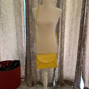 Sunshine yellow envelope shoulder bag